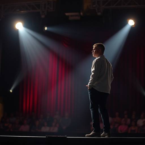 Schauspieler auf der Bühne mit starker Ausstrahlung