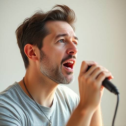 Schauspieler bei einer Stimmübungen